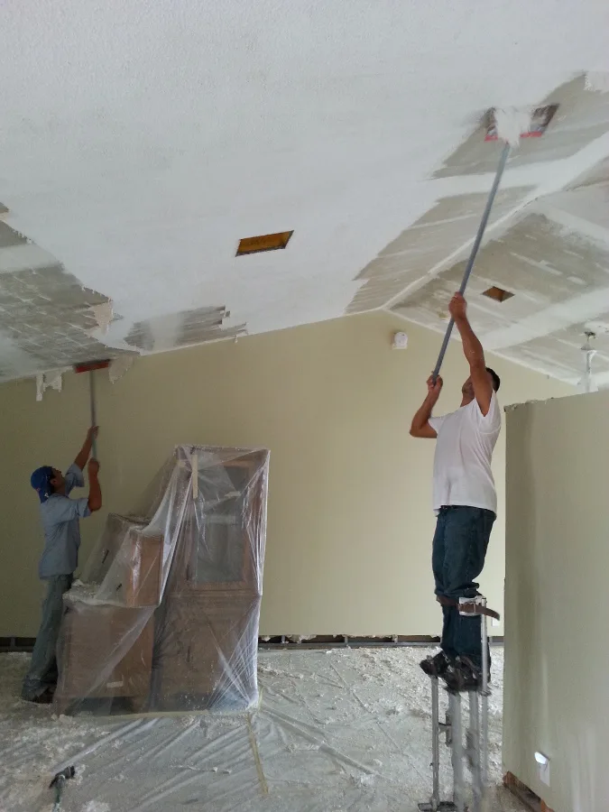 Popcorn ceiling removal project in Bothell