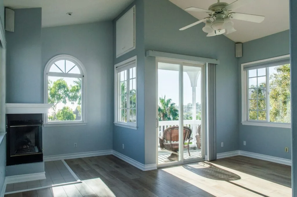 Interior room with newly painted walls